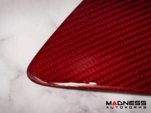 FIAT 500 Central Tail Light Trim Kit - Carbon Fiber - Red Candy